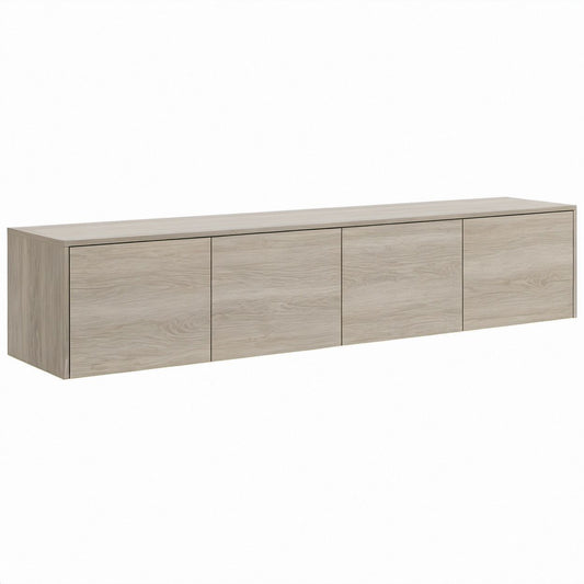 Mobile TV a 4 ante in rovere chiaro, 180 x 40 x 45 cm
